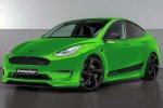 Tesla Y z masko - fotografija 1