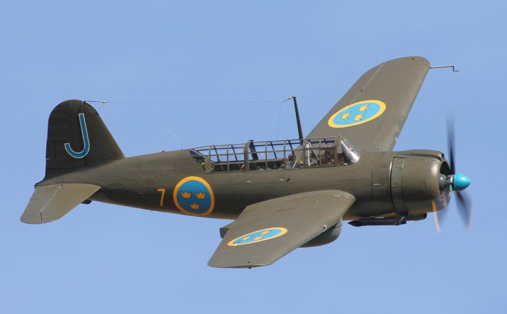 Saab 17 iz 1940 je bil izvidniško letalo in strmoglavi bobnik.