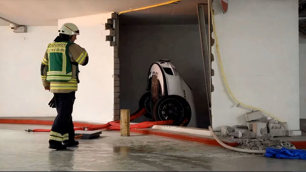 90-letnik s Porschejem 911 obvisel v zraku