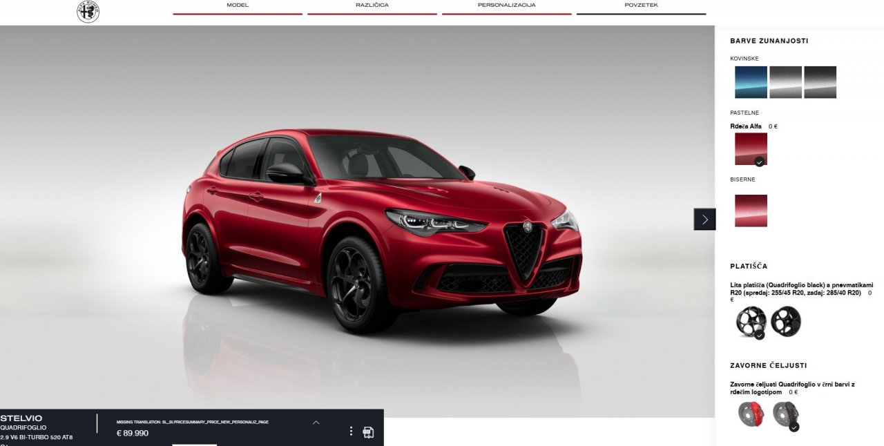 Najhitrejši Alfi Romeo na voljo tudi za slovenske kupce