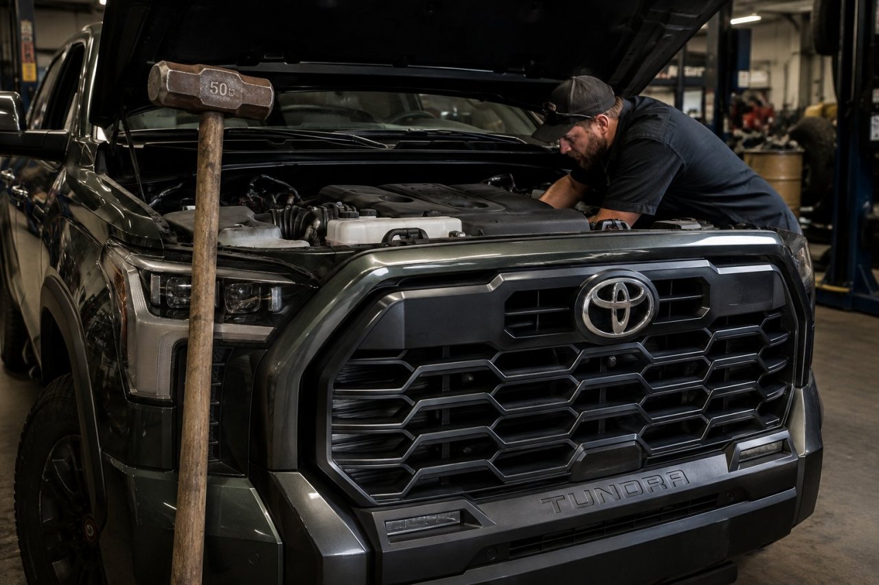 Toyota je mehanikom naročila, da z udarcem kladiva preverijo motor Toyota je mehanikom naročila, da z udarcem kladiva preverijo motor
