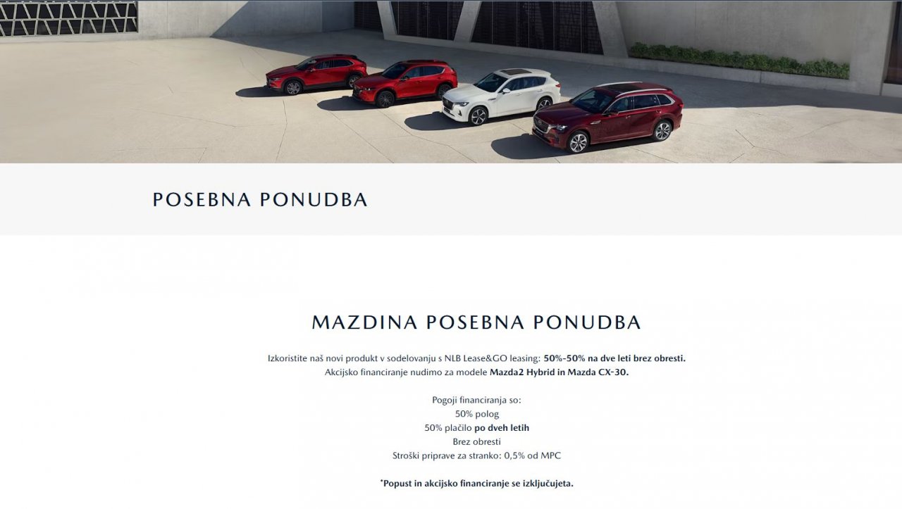 Mazda ob nakupu CX-60 podarja za 1000 evrov goriva
